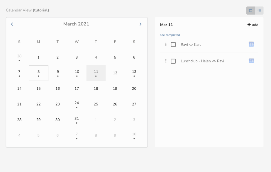 A cross-headspace view of tasks per day